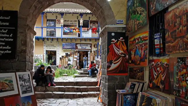 A courtyard in the San Blas neighborhood, Cuzco. Picture: Alamy